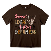 Chocolate Brown support local hustlers and dreamers Heavy Core Tee - Artiststas