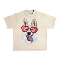 Sandshell White shepherd with love glasses Urban Heavy Tee - RanaPortraitStore