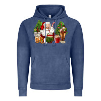 Vintage Denim santa coffee cups christmas Vintage Hoodie - CowGirlArtShop