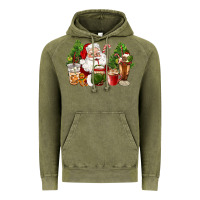 Vintage Olive santa coffee cups christmas Vintage Hoodie - CowGirlArtShop