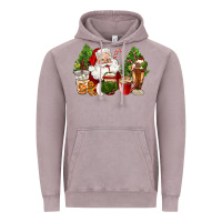 Vintage Zinc santa coffee cups christmas Vintage Hoodie - CowGirlArtShop