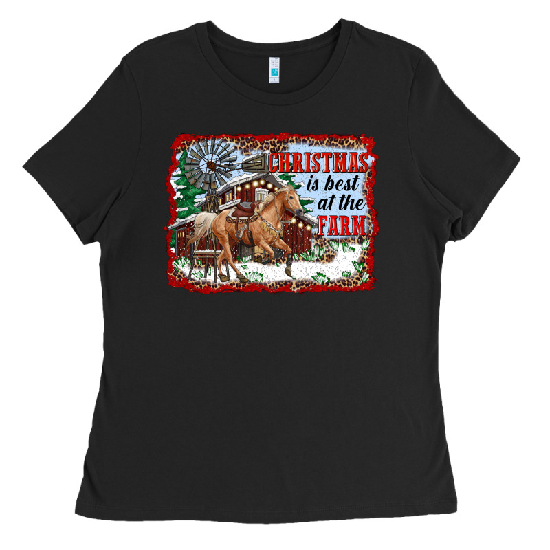 Christmas Is Best At The Farm Ladies Tee by RanaPortraitStore | Teevron