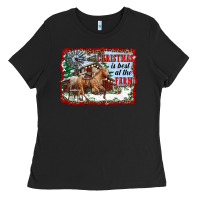 Black christmas is best at the farm Ladies Tee - RanaPortraitStore