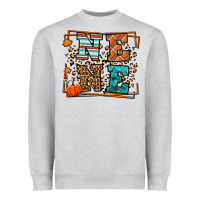 Heather Grey Fall Autumn Leopard Nene Heavyweight Sweatshirt - LillyAllenDesigns
