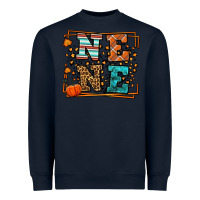 Navy Fall Autumn Leopard Nene Heavyweight Sweatshirt - LillyAllenDesigns