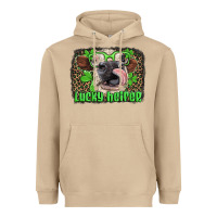Mushroom lucky heifer with glasses st patricks Heavyweight Hoodie - Artiststas