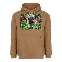 Toasted Coconut lucky heifer with glasses st patricks Heavyweight Hoodie - Artiststas