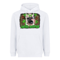 White lucky heifer with glasses st patricks Heavyweight Hoodie - Artiststas