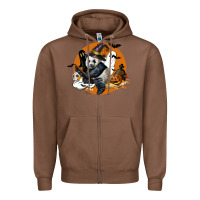 Chestnut panda hallowen Zipper Hoodie - LillyAllenDesigns