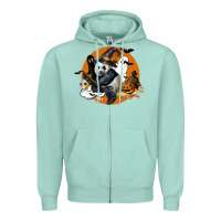 Seafoam panda hallowen Zipper Hoodie - LillyAllenDesigns