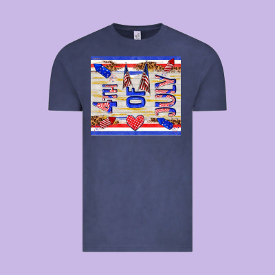 4 Th Of July Vintage Tee Designed By Tumblerdesignbyshophia