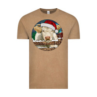 Vintage Coffee Charolais Cow Christmas Vintage Tee - RanaPortraitStore
