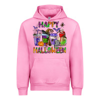 Fuchsia Pink happy halloween coffee cups Urban Hoodie - AdoDesignShop