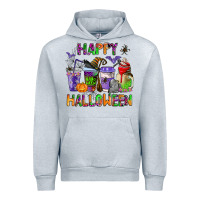 Heather Grey happy halloween coffee cups Urban Hoodie - AdoDesignShop