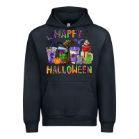 Navy happy halloween coffee cups Urban Hoodie - AdoDesignShop