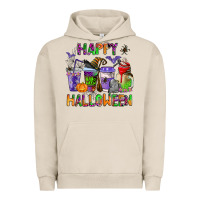 Pigment French Oak happy halloween coffee cups Urban Hoodie - AdoDesignShop