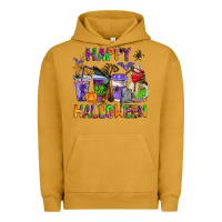 Pigment Peanut Butter happy halloween coffee cups Urban Hoodie - AdoDesignShop