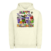 Pigment Pistachio happy halloween coffee cups Urban Hoodie - AdoDesignShop