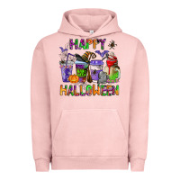 Pigment Salmon happy halloween coffee cups Urban Hoodie - AdoDesignShop