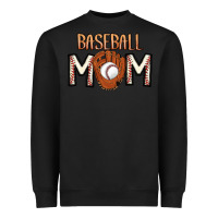 Black Baseball Mom Heavyweight Sweatshirt - CowhideDigitalArt
