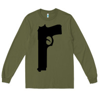 Army Green THE SOPRANOS GUN Long Sleeve Tee - minhPixels