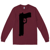 Burgundy THE SOPRANOS GUN Long Sleeve Tee - minhPixels