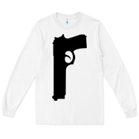 White THE SOPRANOS GUN Long Sleeve Tee - minhPixels