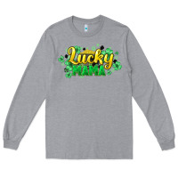 Heather Grey Lucky mama mother's day Long Sleeve Tee - HowdyJamesFarm