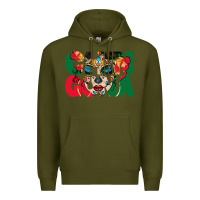 Army Green chingona sugar skull Premium Hoodie - BundleAndBundleShop