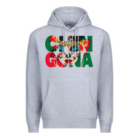 Heather Grey chingona sugar skull Premium Hoodie - BundleAndBundleShop