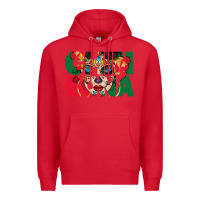 Red chingona sugar skull Premium Hoodie - BundleAndBundleShop