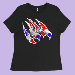 American Flag Claw Ladies Tee Designed By Bettercallsaul