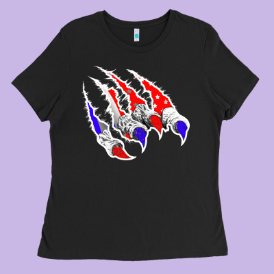 American Flag Claw Ladies Tee Designed By Bettercallsaul