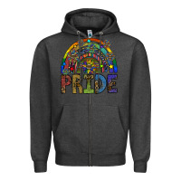 Charcoal Heather pride Zipper Hoodie - SublimationCraftShop
