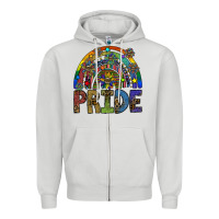 Dove Grey pride Zipper Hoodie - SublimationCraftShop