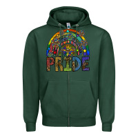 Sports Green pride Zipper Hoodie - SublimationCraftShop