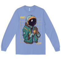 Colony Blue astronaut space travel retro aesthetic streetwear t shirt Long Sleeve Tee - minhPixels