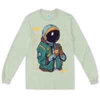 Matcha astronaut space travel retro aesthetic streetwear t shirt Long Sleeve Tee - minhPixels
