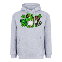 Heather Grey st patricks day gnome with western hearts Heavyweight Hoodie - Artiststas