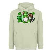 Matcha st patricks day gnome with western hearts Heavyweight Hoodie - Artiststas