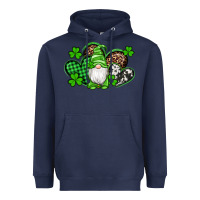Navy st patricks day gnome with western hearts Heavyweight Hoodie - Artiststas