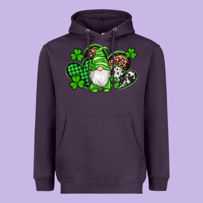 St Patricks Day Gnome With Western Hearts Heavyweight Hoodie Designed By Artiststas