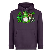 Plum st patricks day gnome with western hearts Heavyweight Hoodie - Artiststas