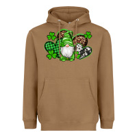 Toasted Coconut st patricks day gnome with western hearts Heavyweight Hoodie - Artiststas
