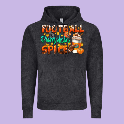 Football Pumpkin Spice Vintage Hoodie Designed By Cowgirlartshop