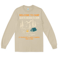 Mushroom welcome to camp quitcherbitchin camping camp quitcherbitchin Long Sleeve Tee - minhPixels