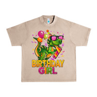 French Oak 1st birthday girl t rex pink Urban Heavy Tee - CowGirlArtShop