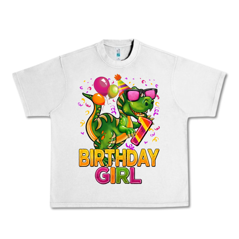 1st Birthday Girl T Rex Pink Urban Heavy Tee by CowGirlArtShop | Teevron