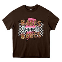 Chocolate Brown babes support babes Heavy Core Tee - Artiststas