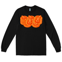Black halloween pumpkin cookies t shirt Long Sleeve Tee - minhPixels